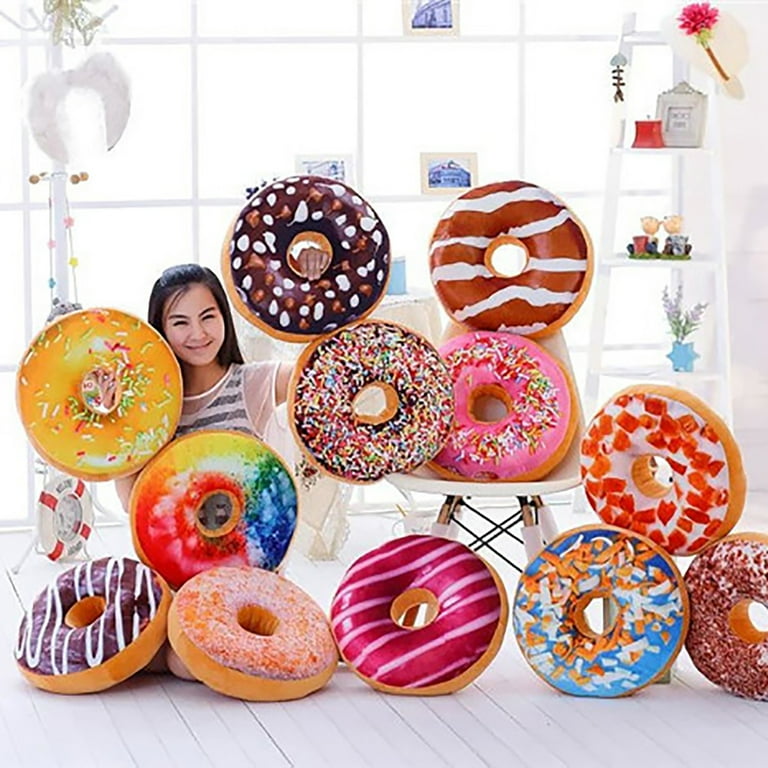 Gwong Sofa Cushion Easy-Cleaning Donut Design Practical Multicolor Pillow for Home, Size: 1 Pcs Pillow