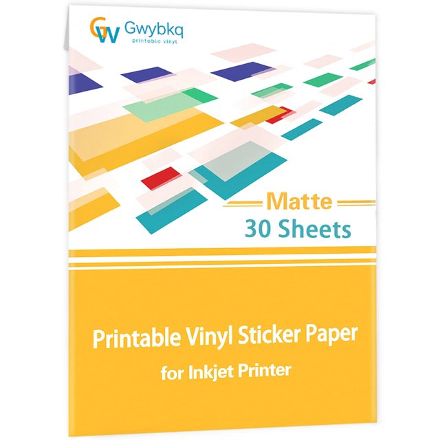 Gwybkq Premium Printable Vinyl Sticker Papers for Inkjet Printer30