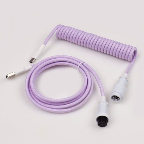 Gx16 aviator Connector Type c Coiled Cable Usb Fast Cable Green Color Connector Keyboard Cable