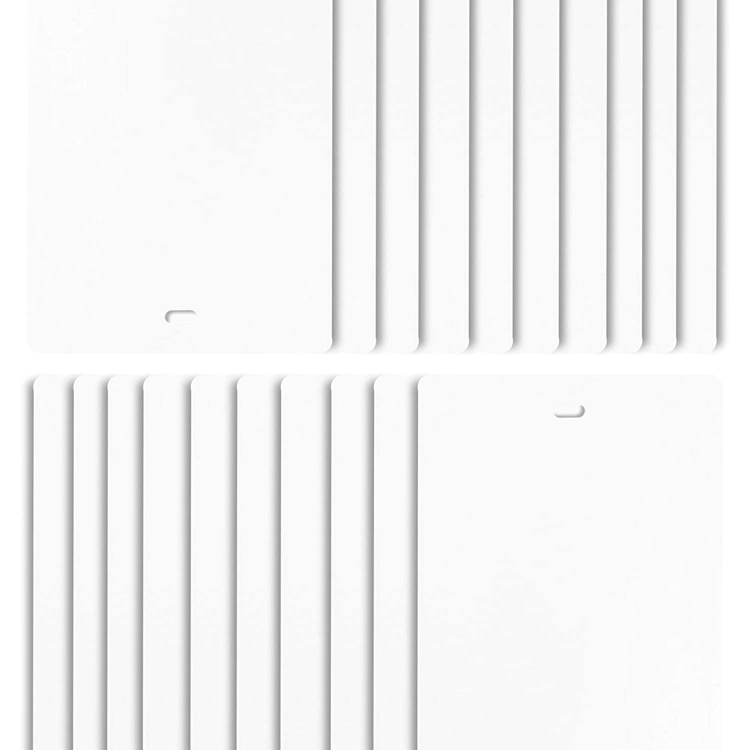 GxIne PVC Vertical Blind Replacement Slats Curved Smooth White 46.5 x 3