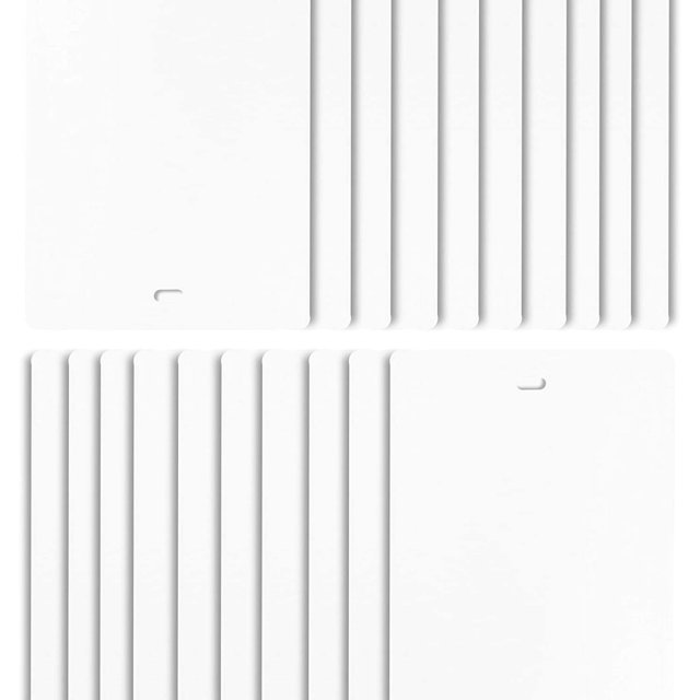 GxIne PVC Vertical Blind Replacement Slats Curved Smooth White 46.5 x 3