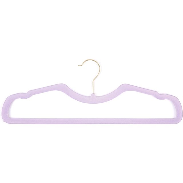 GxIne Purple Velvet Slimline Nonslip Clothes Hangers Vertical Space