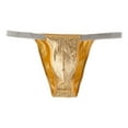 thumbnail image 1 of Gxdcog Men's Shiny Metallic Micro Enhance Pouch Panties Underwear Low Rise T-Back Thongs G-string Bikini for Date night, Valentine's Day, Anniversary, 1 of 2