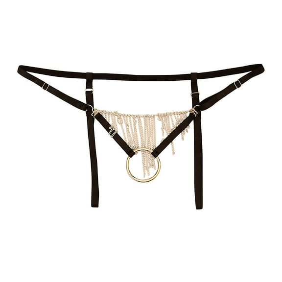 Gxdcog Mens Jockstrap Underwear Low Waist Mesh Breathable Athletic Supporter Jock Straps Spandex Hollow Hot Male Underpants Men Crotchless Strappy Thongs O Ring Decor G-string