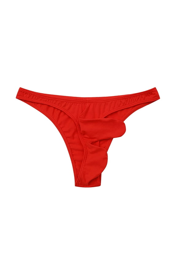 Mens Sexy Underwear for the Bedroom Biniki Plain Stretch Lingerie Briefs Thong G-string Back Underpants Waist Low Tangas Soft Microfibre Panties