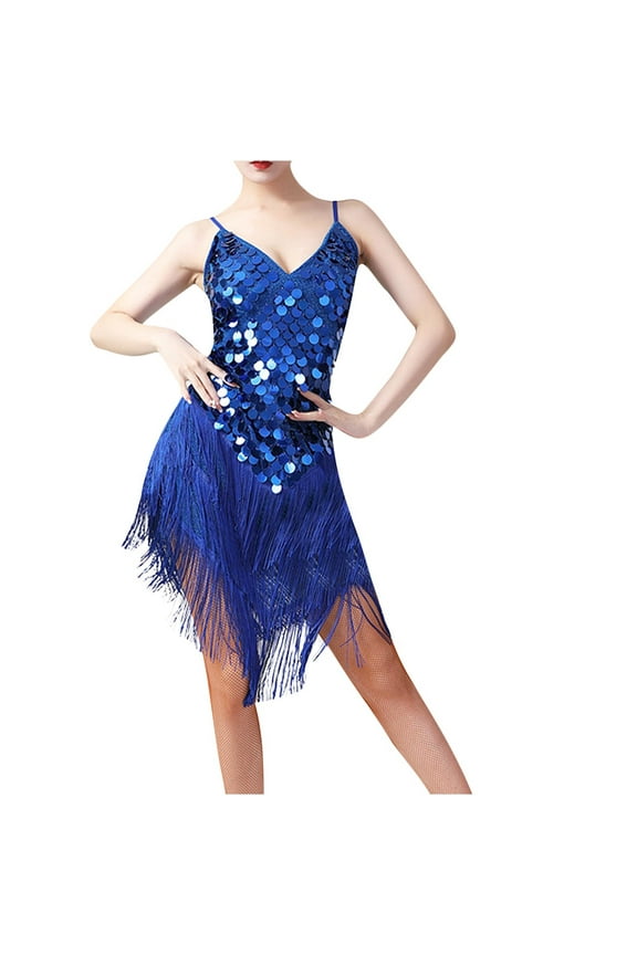 Women's Flapper Dresses 1920s Fringed Sequin Great Gatsby Dress with 20s Accessories -Roaring 20s Costumes