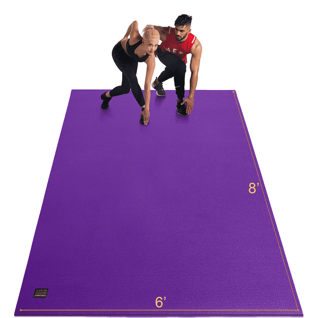 Gxmmat Extra Large Exercise Mat 6'x8'x7mm, Thick Workout Mats for Home