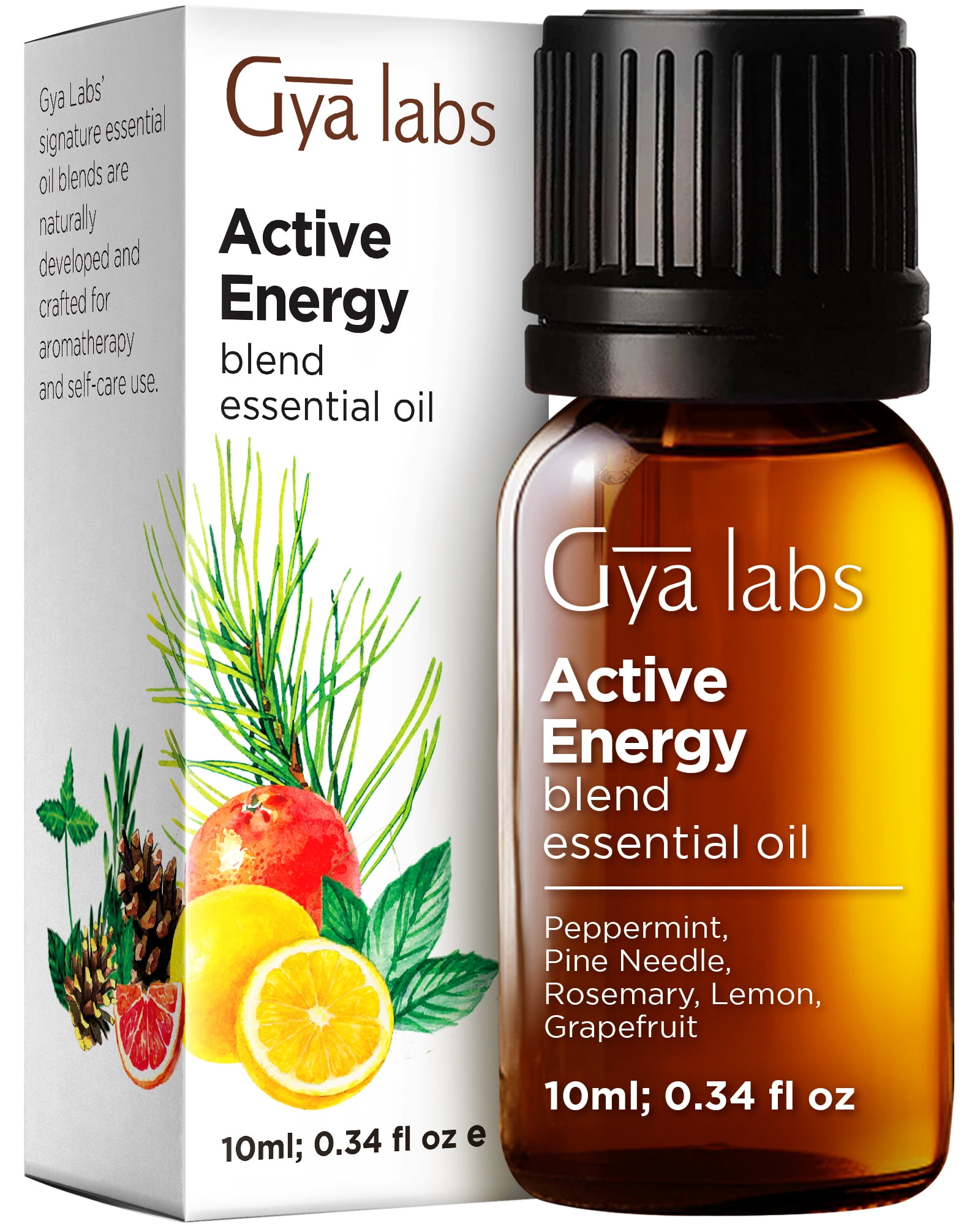 Gya Labs Active Energy Essential Oil Blend for Diffuser Natural for