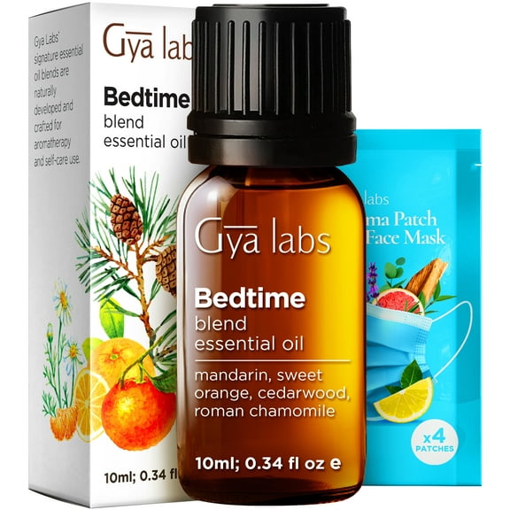 Gya Labs Bedtime Essential Oil Blend for Diffuser - Calming, Relaxing Sleeping Aromatherapy (0.34 Fl Oz)