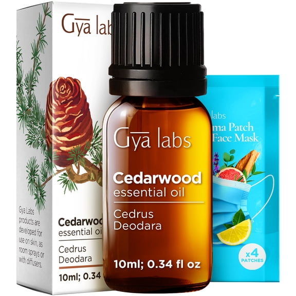 Gya Labs Cedarwood Essential Oil for Hair and Diffuser, Aromatherapy & Skin - 0.34 fl oz