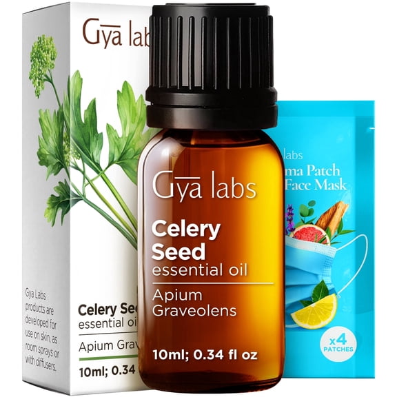 Gya Labs Celery Seed Essential Oil for Diffuser - 0.34 fl oz - Celery Seed Oil for Skin & Face, Massage, Candle Making Scent