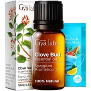 Gya Labs Clove Oil for Oral Care and Discomfort, Clove Essential Oil for Hair, Skin, Teeth and Gums 0.34 fl oz