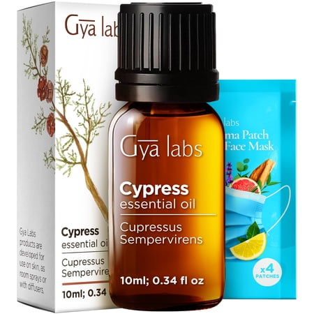Gya Labs Cypress Essential Oil for Diffuser & Varicose Veins, 100% Natural Aromatherapy Diffuser Oil Cypress Fragrance Oil - 0.34 fl oz
