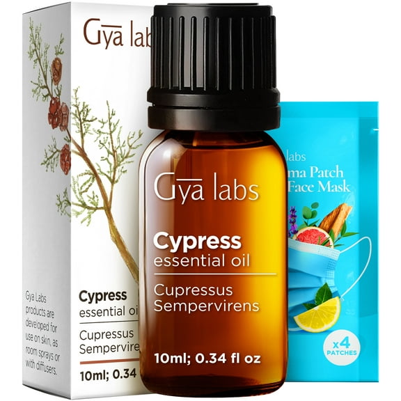 Gya Labs Cypress Essential Oil for Diffuser & Varicose Veins, 100% Natural Aromatherapy Diffuser Oil Cypress Fragrance Oil - 0.34 fl oz