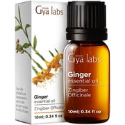 Gya Labs Ginger Essential Oil for Hair, Skin & Diffuser - 0.34 fl oz - Natural Ginger Oil for Massage Oil and Comfort