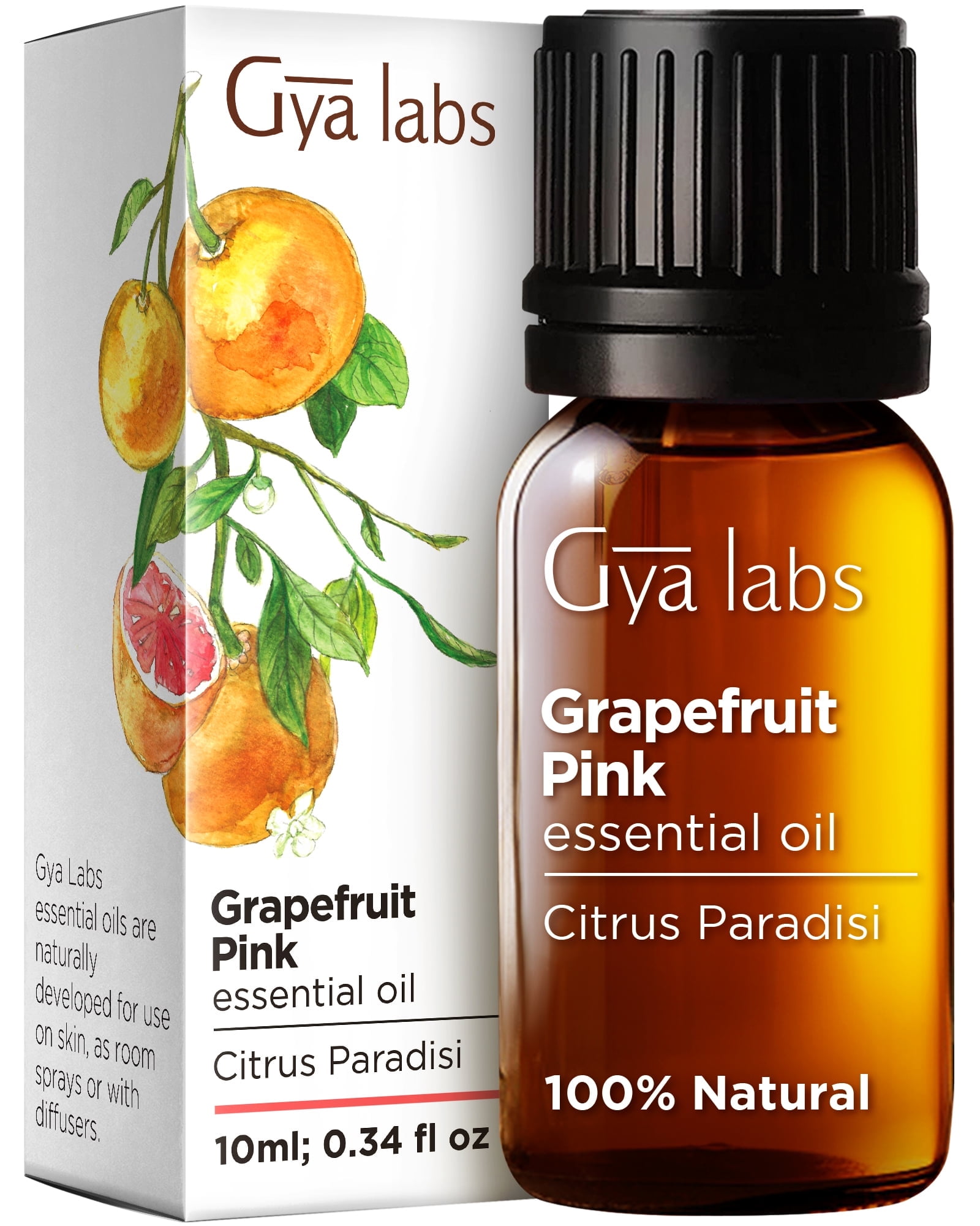 Gya Labs Grapefruit Essential Oil for Diffuser, Aromatherapy - Natural Grapefruit Essential Oil for Skin Hair - 0.34 fl oz