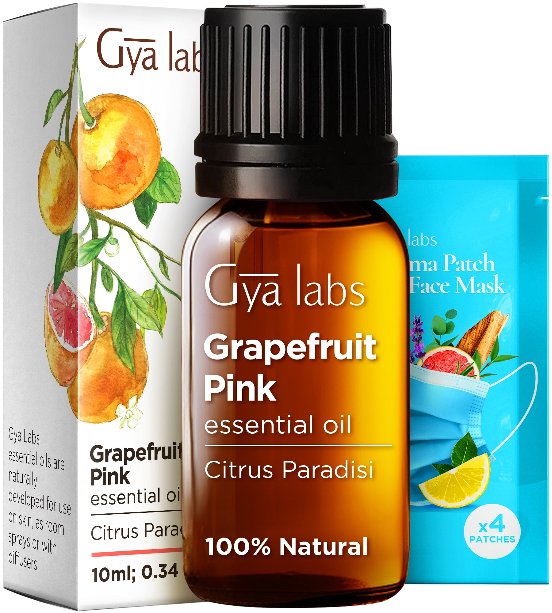 Gya Labs Grapefruit Essential Oil for Diffuser, Aromatherapy - Natural Grapefruit Essential Oil for Skin Hair - 0.34 fl oz