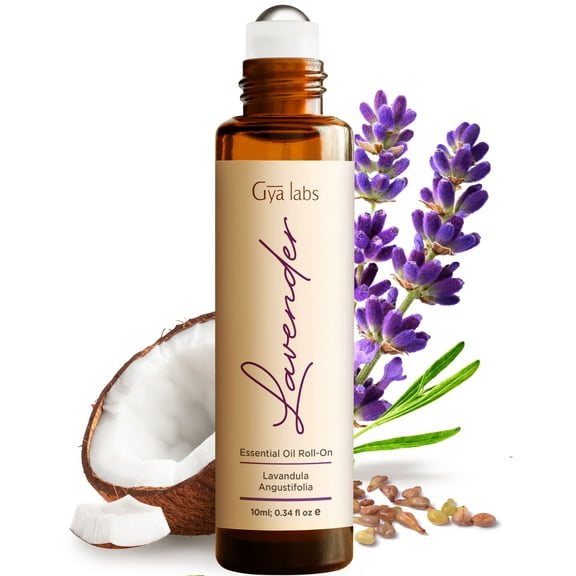 Gya Labs Lavender Essential Oil Roll On for Sleep & Stress Relief (0.34 fl oz)