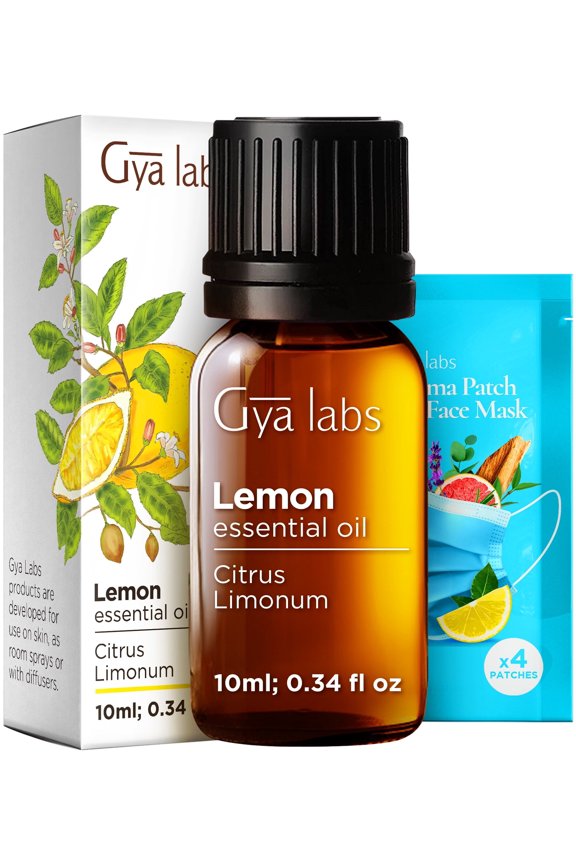 Lemon Essential Oil for Diffuser, Natural Essential Oil Lemon Oil for Skin, Cleaning, Aromatherapy - 0.34 fl oz