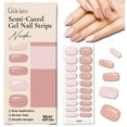 thumbnail image 1 of Gya Labs Nail Stickers - Long Lasting Semi Cured Gel Nail Strips (20 Pcs) - Nail Art Stickers Kit for Women | Classic - Nude, 1 of 8