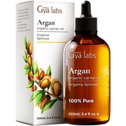 Gya Labs Organic Argan Oil for Hair & Skin - Pure Cold-Pressed Moisturizing Moroccan Argan Hair Oil for Lotions, Soaps & Hair Conditioners (100ml)
