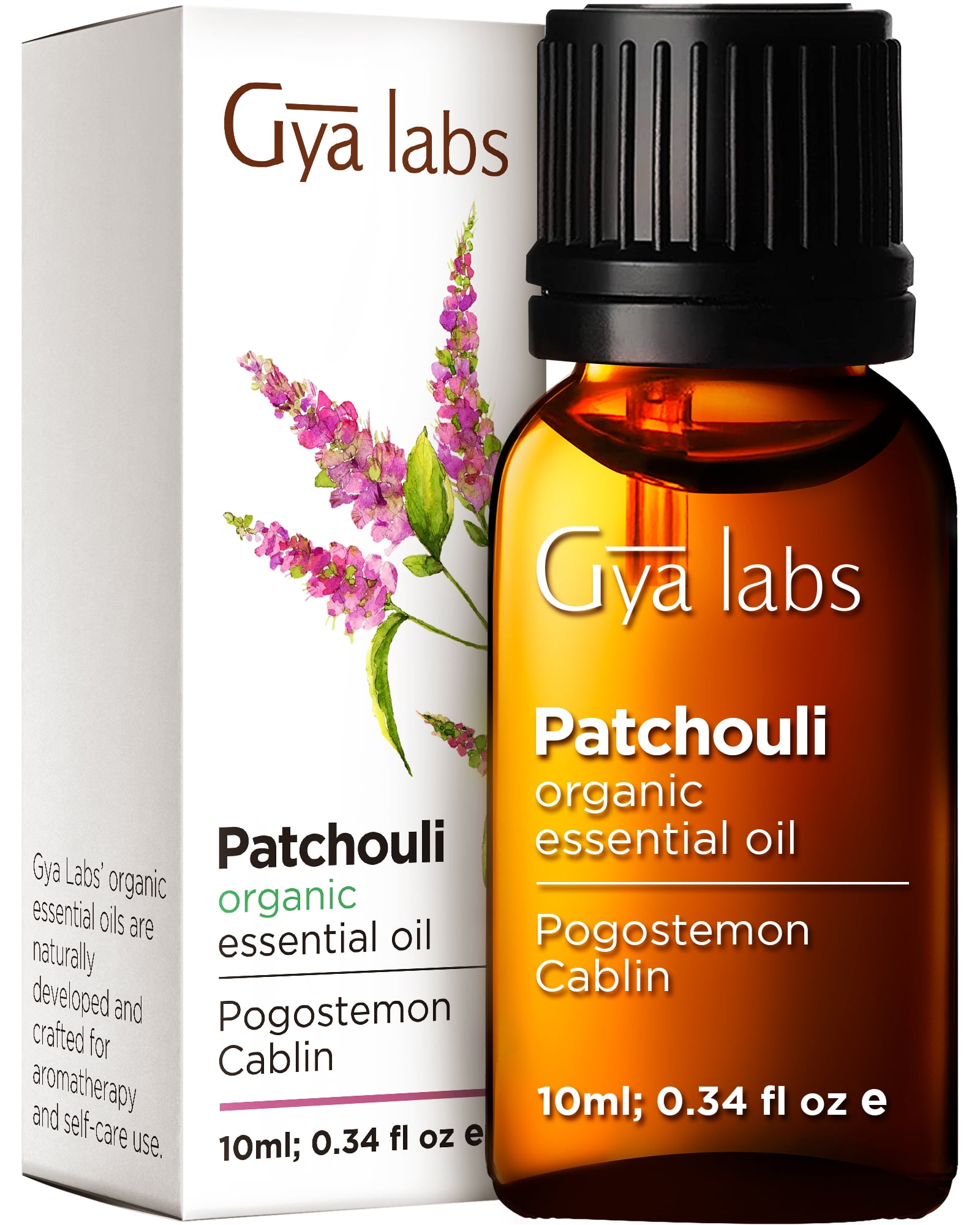 Gya Labs Organic Patchouli Oil for Diffuser & Aromatherapy - Patchouli Essential Oil Organic for Skin - Patchouli Oil for Body, Perfume & Candle