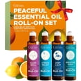 thumbnail image 1 of Gya Labs Peaceful Roll-On Essential Oil Set, 0.34 fl oz Each, Calming Aromatherapy Blends for Relaxation, Christmas & Stocking Stuffers Gift, 1 of 5