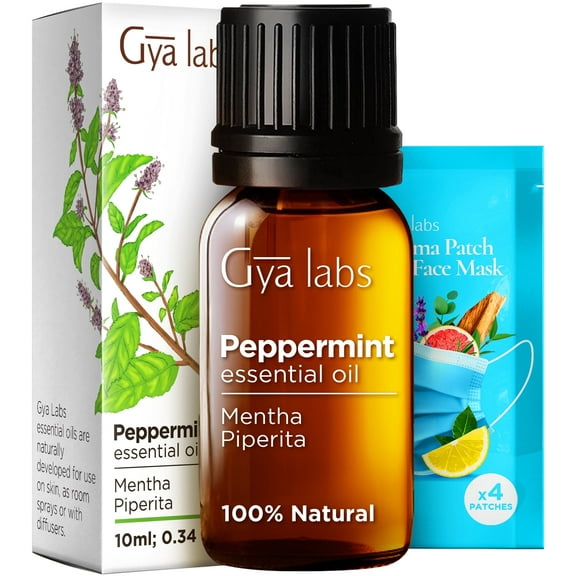 Gya Labs Peppermint Oil for Diffuser - Natural Premium Grade Natural Peppermint Essential Oil for Skin & Hair - 0.34fl oz