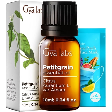 Gya Labs Petitgrain Essential Oil - 0.34 fl oz- for Hair, Skin, Diffuser, Aromatherapy & DIY Candle Making Scent