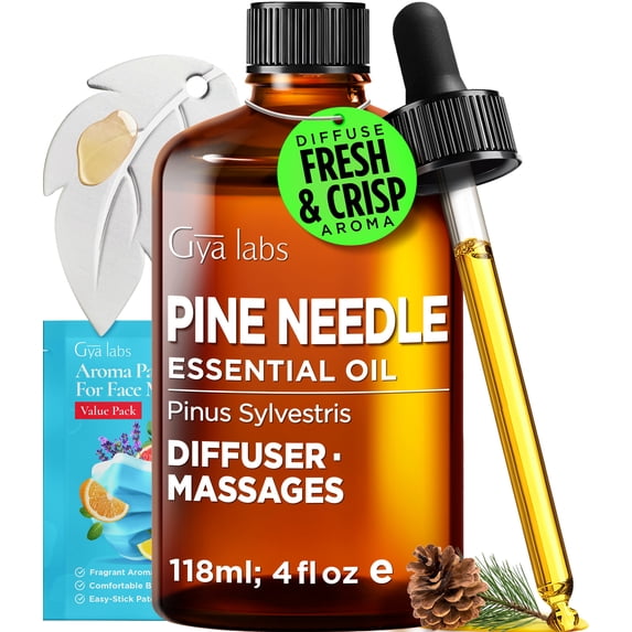 Gya Labs Pine Needle Essential Oils for Diffuser - (0.34 fl oz) - Fall Pine Essential Oil for Candle Making