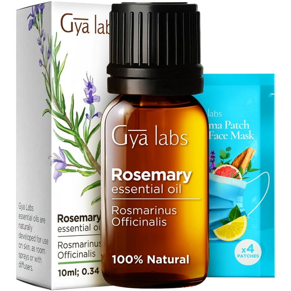 Gya Labs Rosemary Oil for Hair & Scalp - Natural Rosemary Essential Oils for Skin & Diffuser - 0.34 fl oz