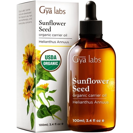 Gya Labs Sunflower Seed Carrier Oil (100ml) for Sensitivity Body, Skin