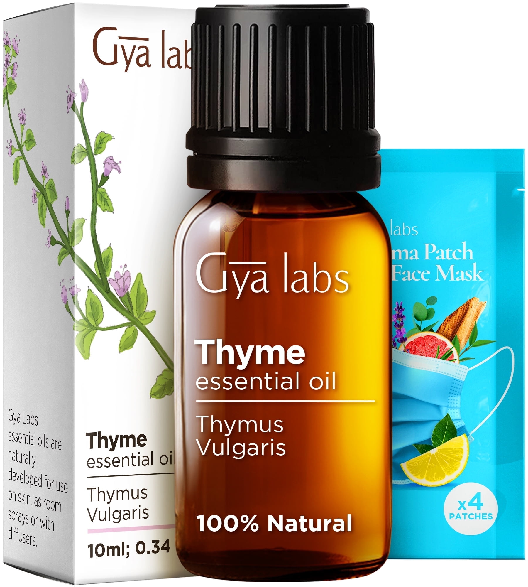 Gya Labs Thyme Essential Oil for Hair and Skin - Thyme Essential Oil Organic for Diffuser (0.34 Fl Oz)