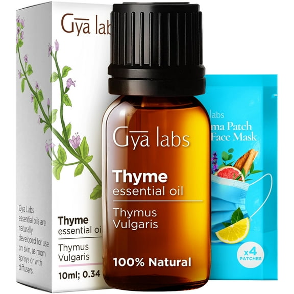Gya Labs Thyme Essential Oil for Hair and Skin - Thyme Essential Oil Organic for Diffuser (0.34 Fl Oz)