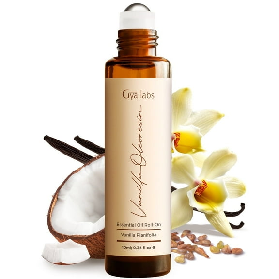 Gya Labs Vanilla Essential Oil Roll On for Romance & Relaxation (0.34 fl oz)