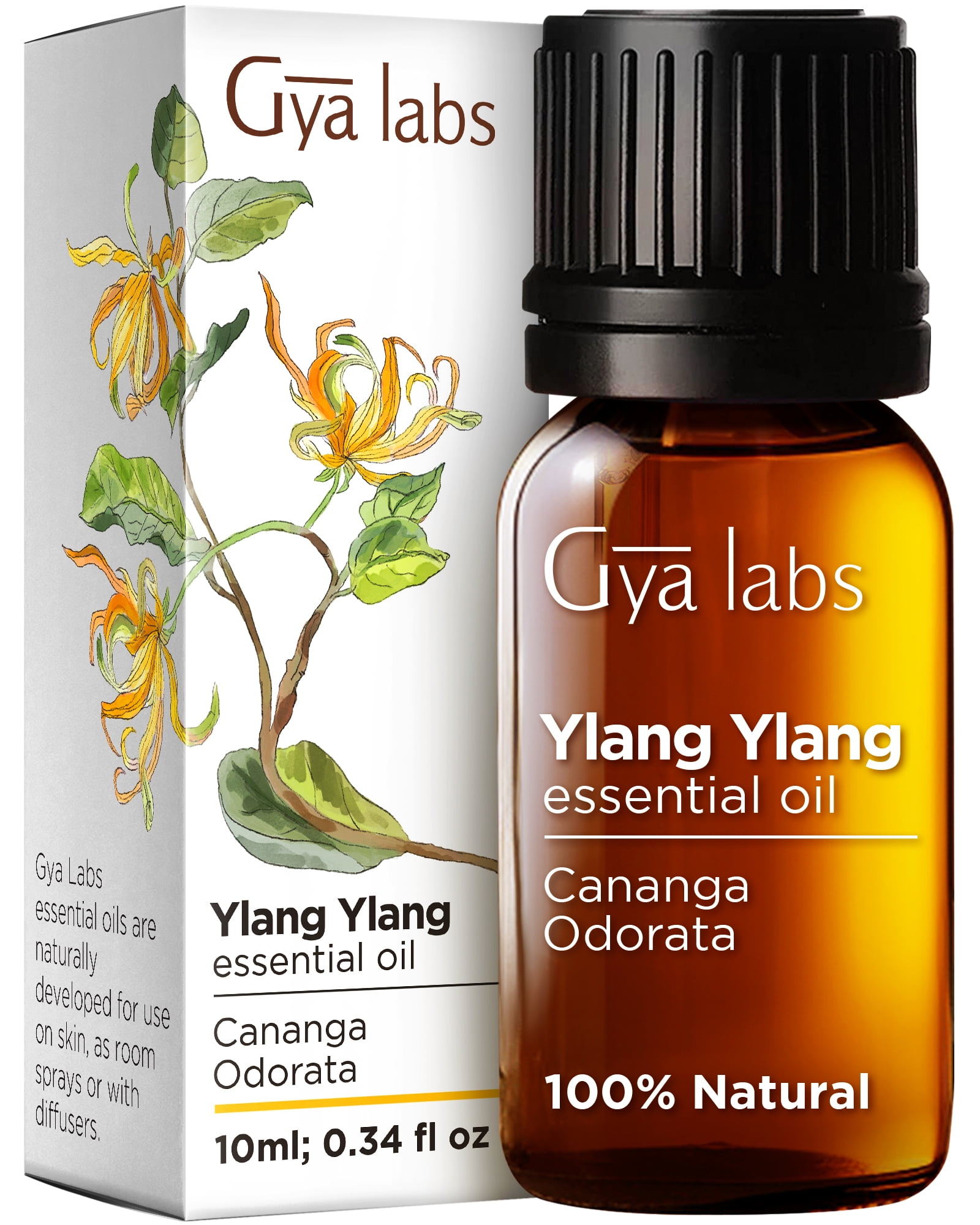 Huile de massage relaxante Gya Labs (200 ml) - Fabriquée avec des huiles de  bergamote, de géranium rose, de bois de rose, de lavande, d'ylang ylang