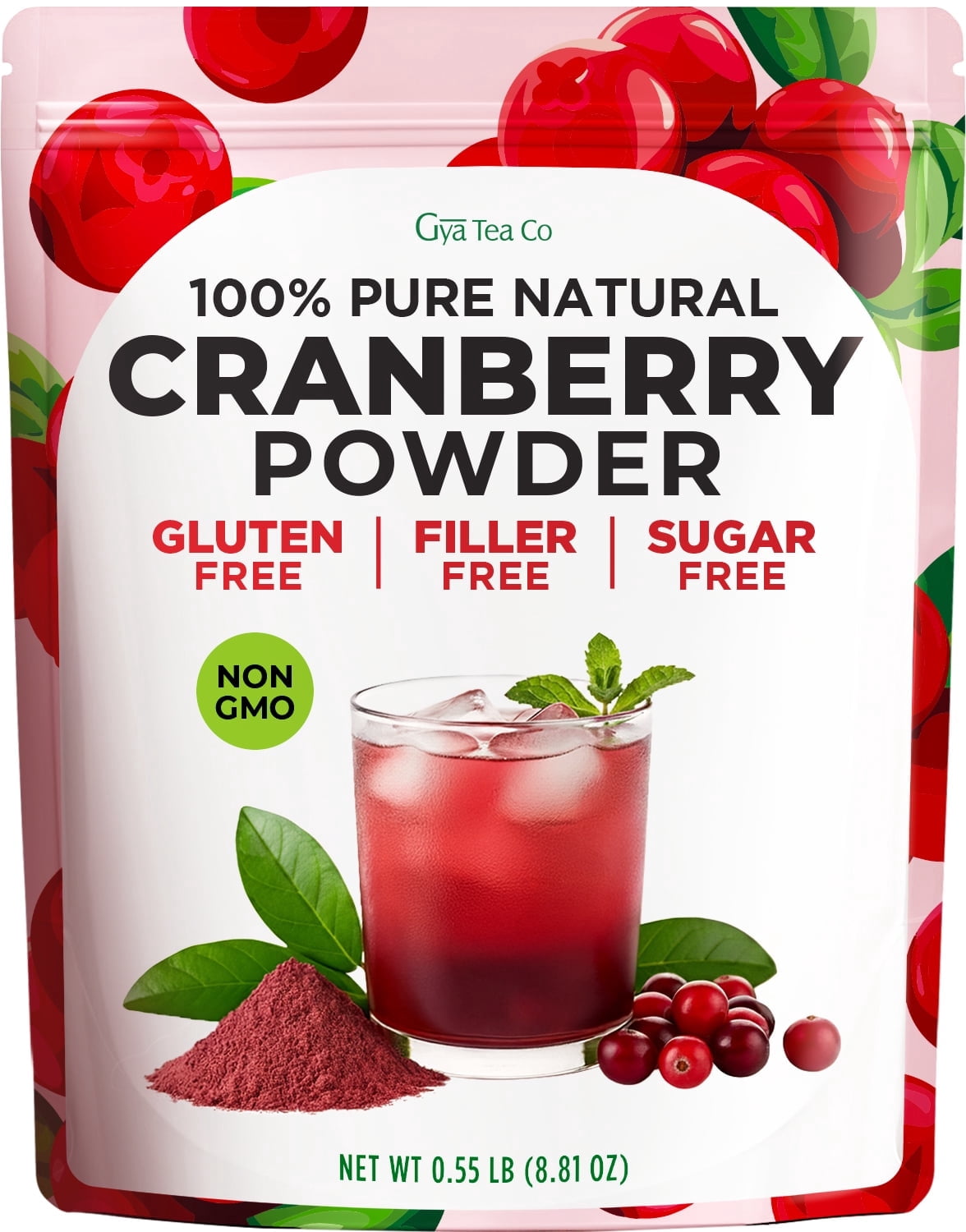 Gya Tea Co Cranberry Powder 0.55 lb (8.81 oz) - 100% Natural Dried ...
