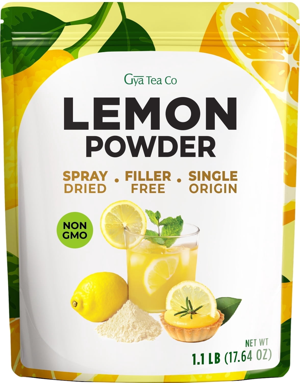 Gya Tea Co Lemon Powder, 1.1lb, No Sugar & Additives - Walmart.com