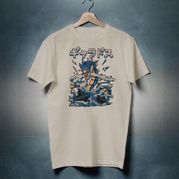 Gyarados Inspired Pocket Monster Shirt Retro Anime Graphic Gift for Gamers New Instock-TH5052