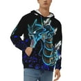 thumbnail image 1 of Gyarados Men's Graphic Hoodies Novelty Long Sleeve Pullover Hoodie Casual Y2k Unisex Hooded Sweatshirts With Pockets, 1 of 8