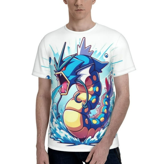 Gyarados Men's T-Shirt Printed Graphic Crewneck Breathable Tees Shirt Streetwear Fashion Casual Unisex Short Sleeve Tops
