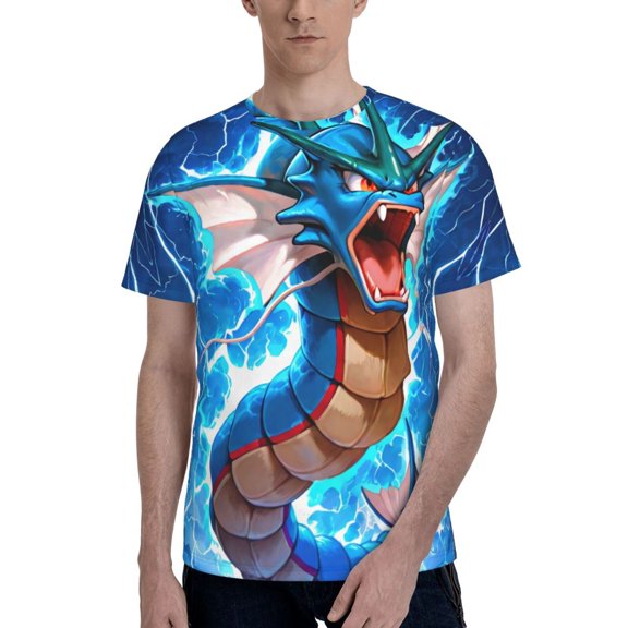 Gyarados Men's T-Shirt Printed Graphic Crewneck Breathable Tees Shirt Streetwear Fashion Casual Unisex Short Sleeve Tops