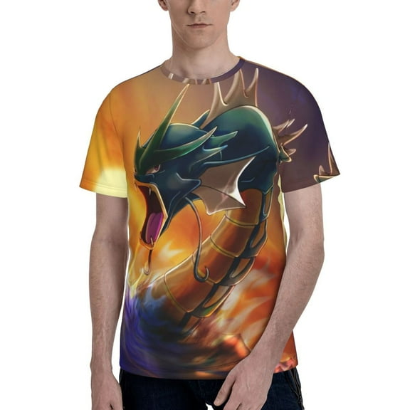 Gyarados Men's T-Shirt Printed Graphic Crewneck Breathable Tees Shirt Streetwear Fashion Casual Unisex Short Sleeve Tops