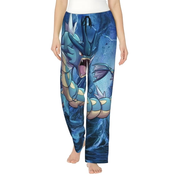 Gyarados Women's Pajama Pants, Ultra-soft Comfortable Casual Lounge Pants, Graphic Printed Sleep Bottoms With Drawstring