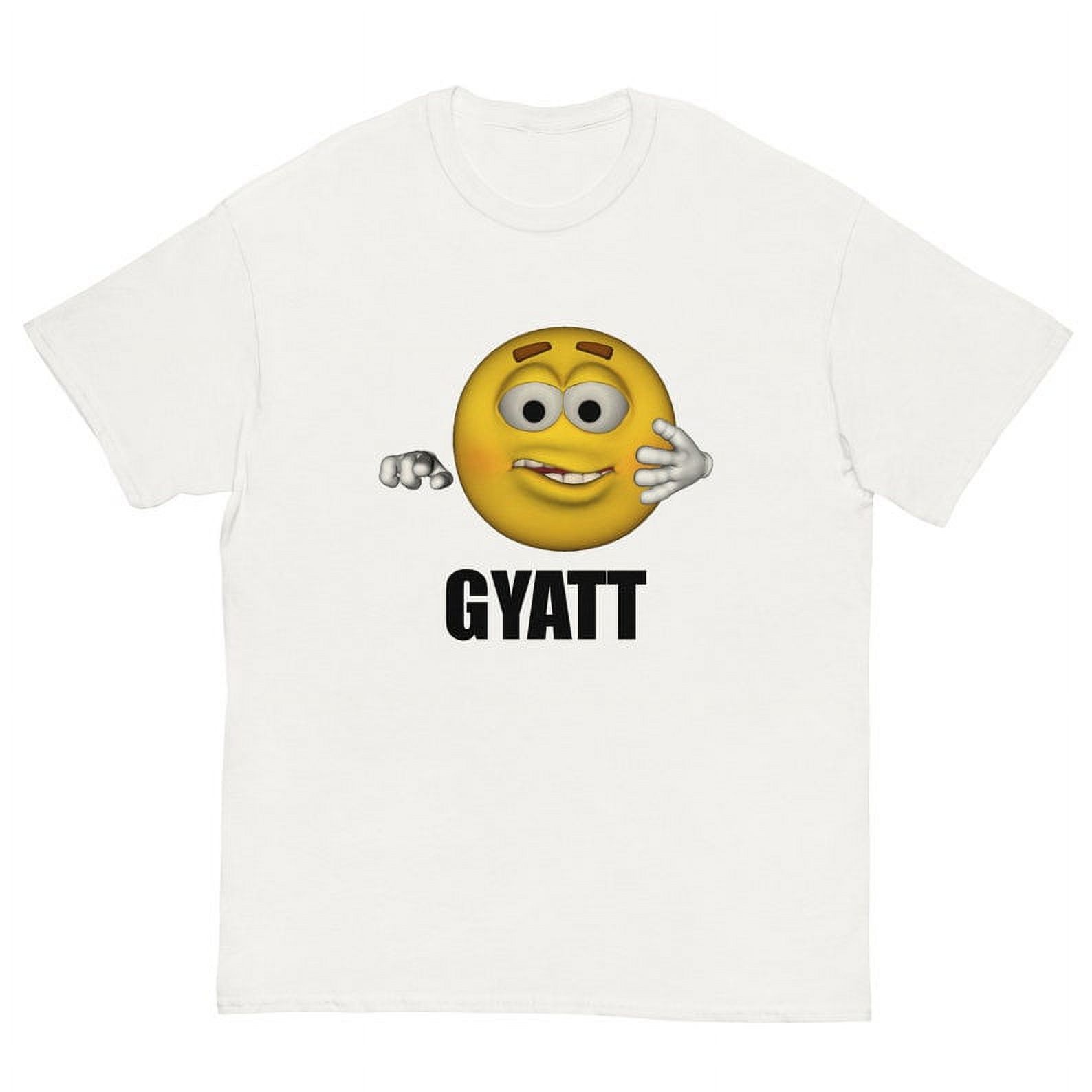 Gyatt Emoji TShirt, Funny Meme Tee, Point Emoji with GYAT, 2024 unisex