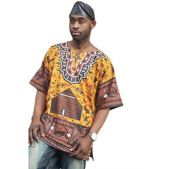 Gye Nyame Traditional African Print Dashiki Shirt