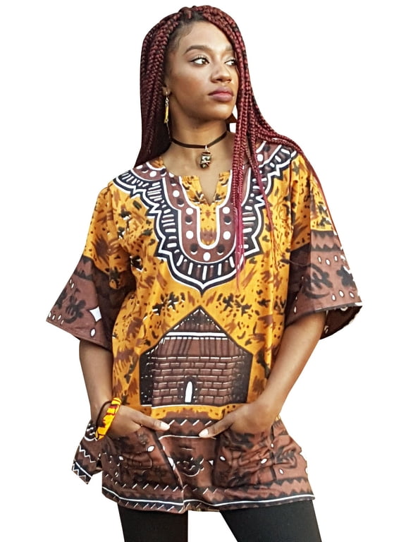 African Embroidered Dashiki Shirt - Traditional Cotton Dashiki Top