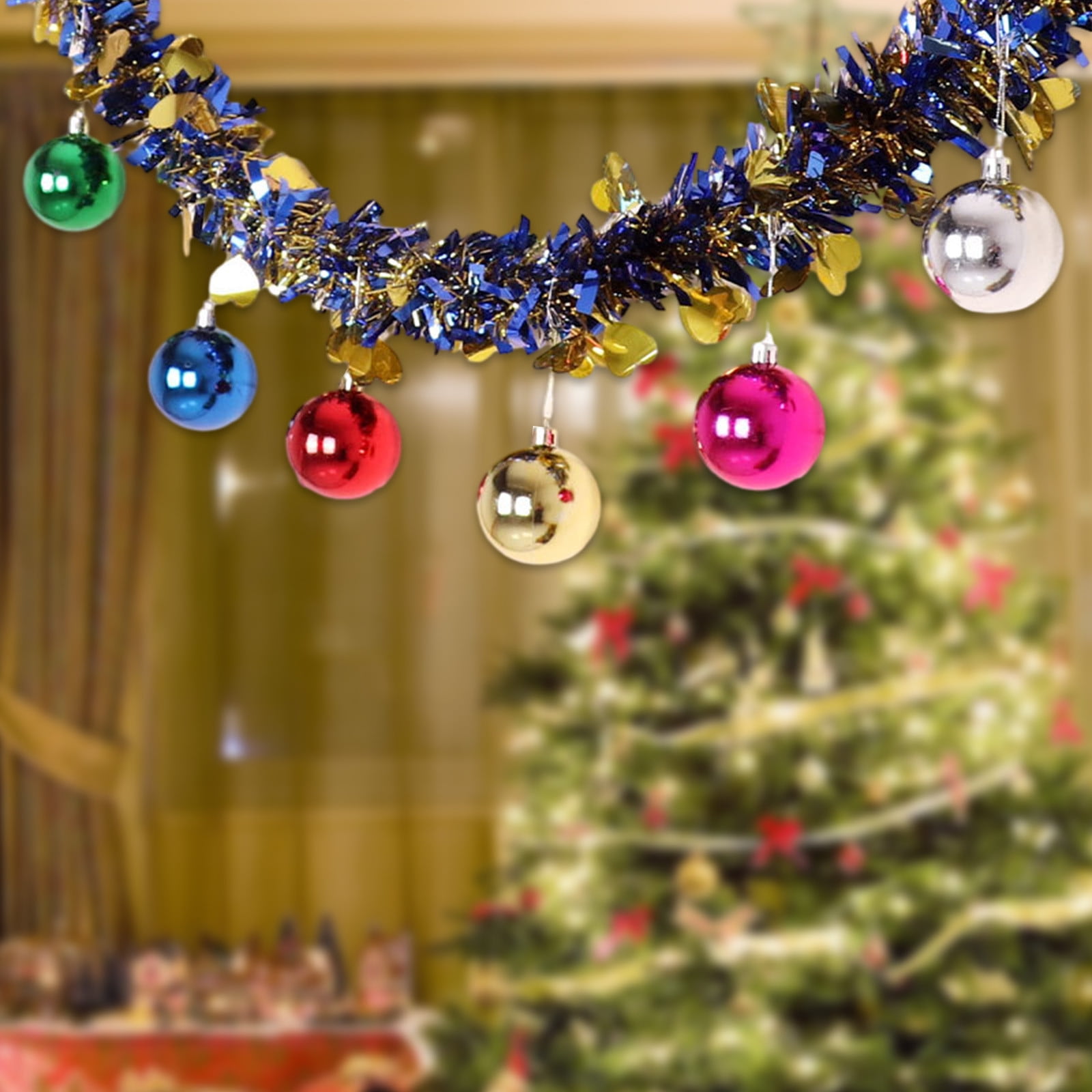 Gyedtr 67 In Prelit Christmas Garland with Ball Shiny Christmas