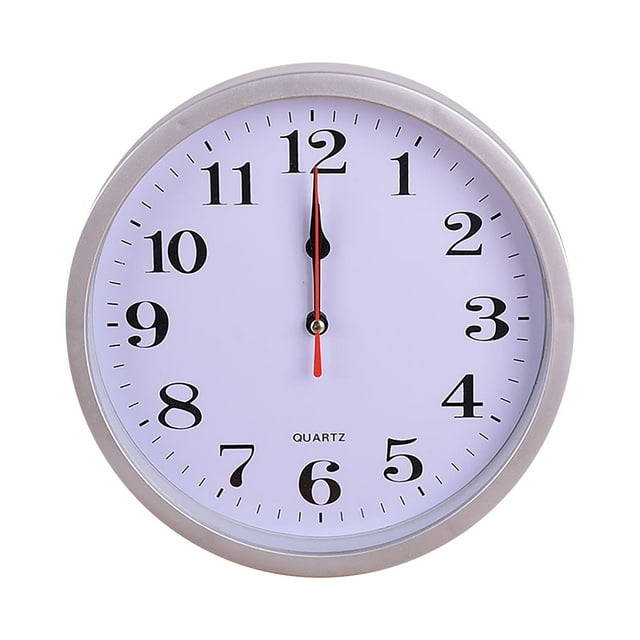 Gyedtr 9inch Wall Clock White Kitchen Wall Clocks Battery Operated