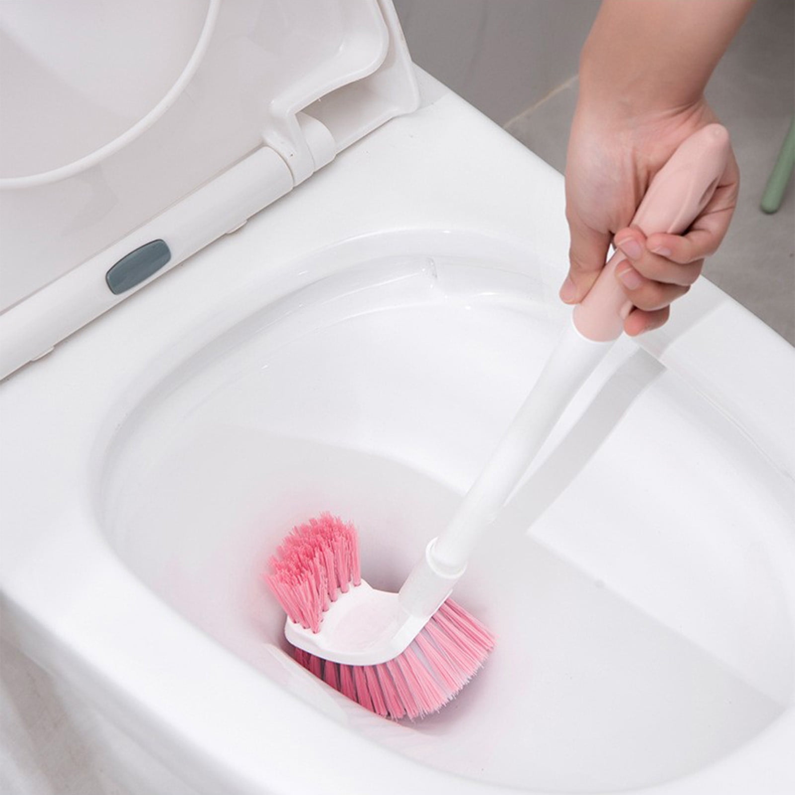 Gyedtr Bathroom Toilet Bowl Brush Curved Design Toilet Brush for Deep ...